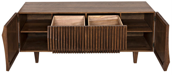 Noir Jin-Ho Handcrafted Dark Walnut Sideboard - Elegant Storage Solution with Timeless Design and Style GCON264DW