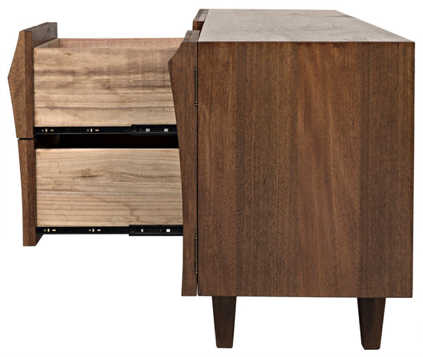 Noir Jin-Ho Handcrafted Dark Walnut Sideboard - Elegant Storage Solution with Timeless Design and Style GCON264DW