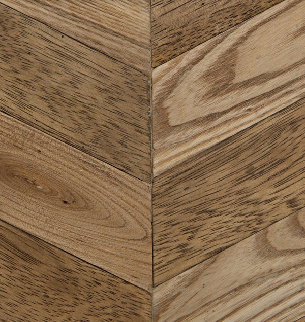 Noir Herringbone Sideboard - Elegant Walnut Storage Solution with Modern Iron Base for Stylish Living Spaces GCON270MTB