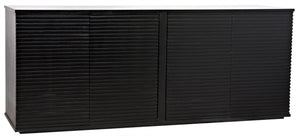 Noir Smith 4 Door Handcrafted Mahogany Sideboard - Timeless Black Finish, Elegant Storage Solution for Any Space GCON273HB-4