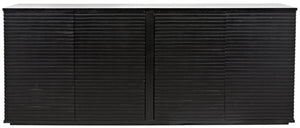 Noir Smith 4 Door Handcrafted Mahogany Sideboard - Timeless Black Finish, Elegant Storage Solution for Any Space GCON273HB-4