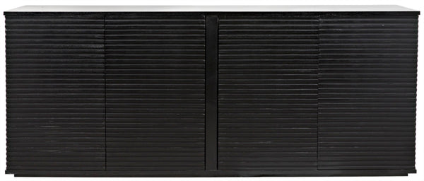 Noir Smith 4 Door Handcrafted Mahogany Sideboard - Timeless Black Finish, Elegant Storage Solution for Any Space GCON273HB-4