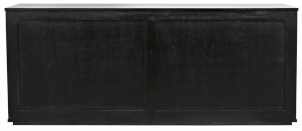 Noir Smith 4 Door Handcrafted Mahogany Sideboard - Timeless Black Finish, Elegant Storage Solution for Any Space GCON273HB-4