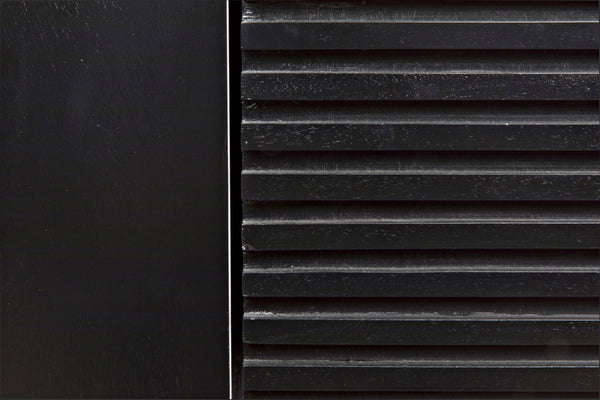 Noir Smith 4 Door Handcrafted Mahogany Sideboard - Timeless Black Finish, Elegant Storage Solution for Any Space GCON273HB-4