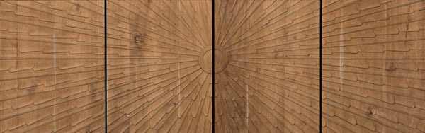 Noir Ra Sideboard: Hand-Carved Mid-Century Modern Buffet in Hand-Rubbed Black & Teak with Ample Storage GCON280HBT