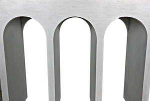 Noir Bridge Console Table – Elegant Architectural Design with Durable Mahogany & Versatile Use for Any Space White Wash GCON287WH