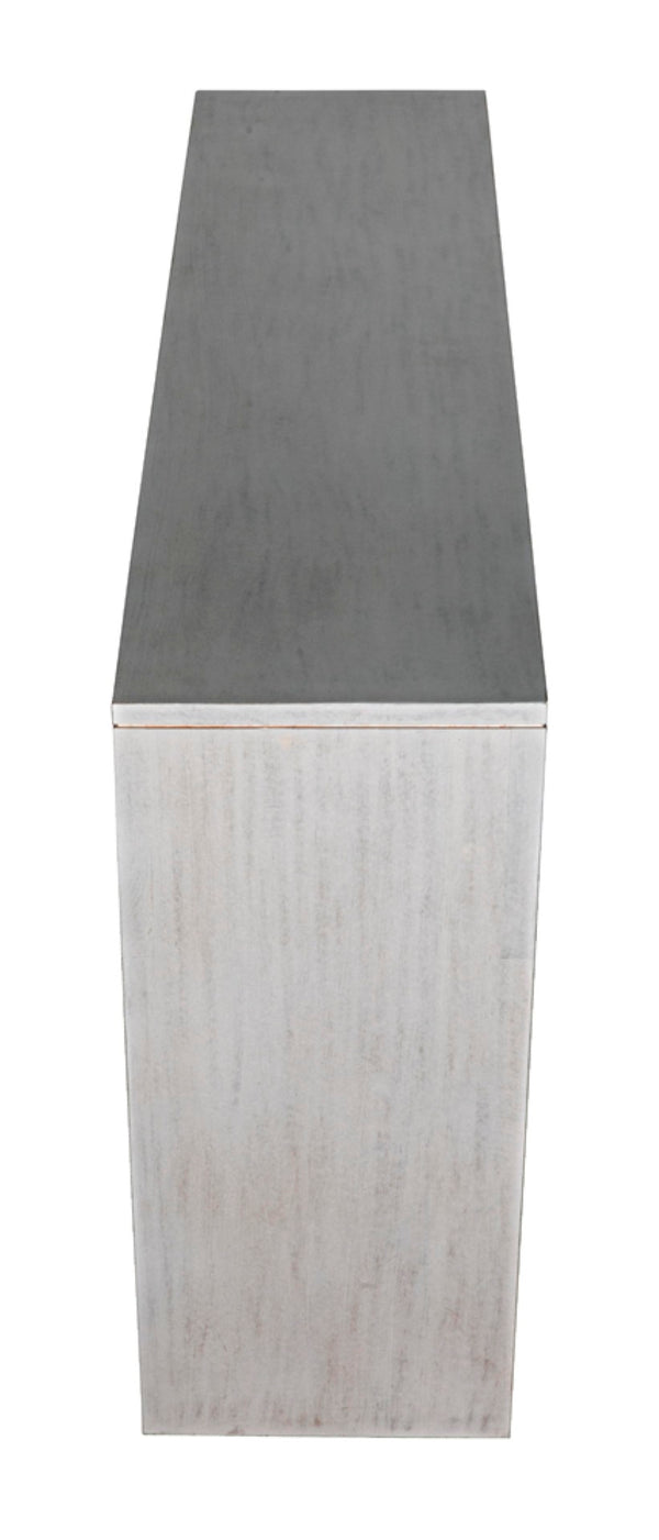 Noir Bridge Console Table – Elegant Architectural Design with Durable Mahogany & Versatile Use for Any Space White Wash GCON287WH