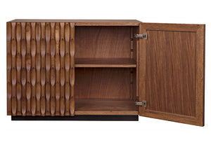 Alameda Solid Walnut Sideboard with Hand Carved Doors and Drawers for Dining Room Storage