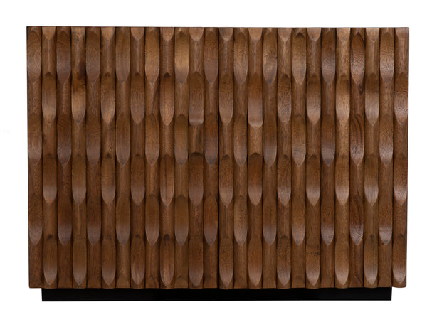 Alameda Solid Walnut Sideboard with Hand Carved Doors and Drawers for Dining Room Storage