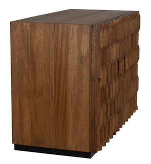 Alameda Solid Walnut Sideboard with Hand Carved Doors and Drawers for Dining Room Storage