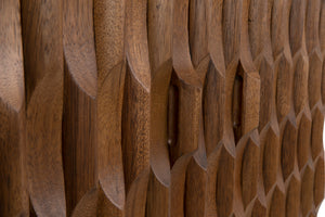 Alameda Solid Walnut Sideboard with Hand Carved Doors and Drawers for Dining Room Storage