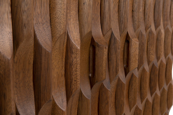 Alameda Solid Walnut Sideboard with Hand Carved Doors and Drawers for Dining Room Storage