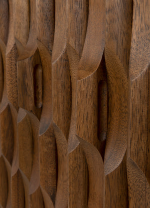 Alameda Solid Walnut Sideboard with Hand Carved Doors and Drawers for Dining Room Storage