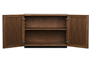 Alameda Solid Walnut Sideboard with Hand Carved Doors and Drawers for Dining Room Storage