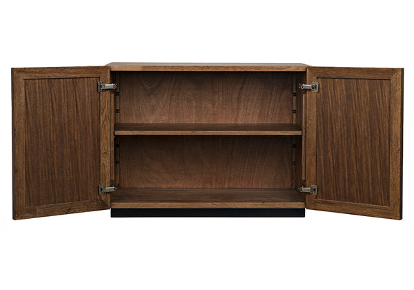 Alameda Solid Walnut Sideboard with Hand Carved Doors and Drawers for Dining Room Storage