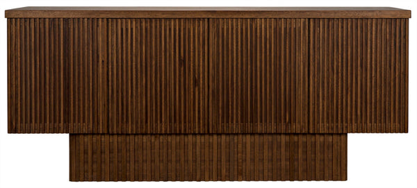 Noir Mr. Smith Sideboard: Contemporary Storage Solution with Clean Lines and Seamless Modern Design Style Dark Walnut GCON293DW
