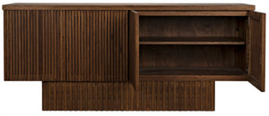 Noir Mr. Smith Sideboard: Contemporary Storage Solution with Clean Lines and Seamless Modern Design Style Dark Walnut GCON293DW