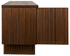 Noir Mr. Smith Sideboard: Contemporary Storage Solution with Clean Lines and Seamless Modern Design Style Dark Walnut GCON293DW
