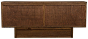 Noir Mr. Smith Sideboard: Contemporary Storage Solution with Clean Lines and Seamless Modern Design Style Dark Walnut GCON293DW