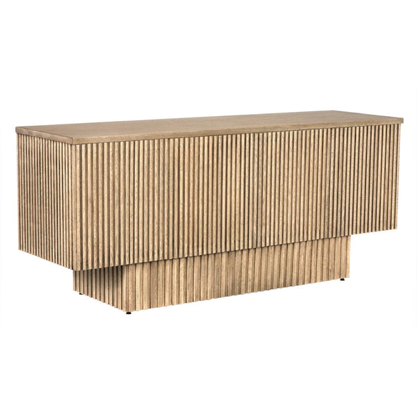 Noir Mr. Smith Sideboard: Contemporary Storage Solution with Clean Lines and Seamless Modern Design Style Washed Walnut GCON293WAW