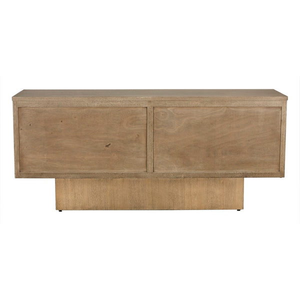 Noir Mr. Smith Sideboard: Contemporary Storage Solution with Clean Lines and Seamless Modern Design Style Washed Walnut GCON293WAW