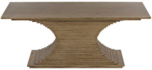 Noir Cambio Console Table - Artisan-Crafted Walnut Design with Elegant Curves for Modern & Classic Spaces Bleached Walnut GCON294BW