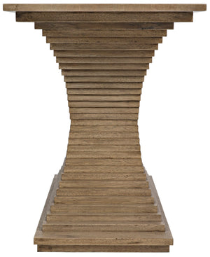 Noir Cambio Console Table - Artisan-Crafted Walnut Design with Elegant Curves for Modern & Classic Spaces Bleached Walnut GCON294BW