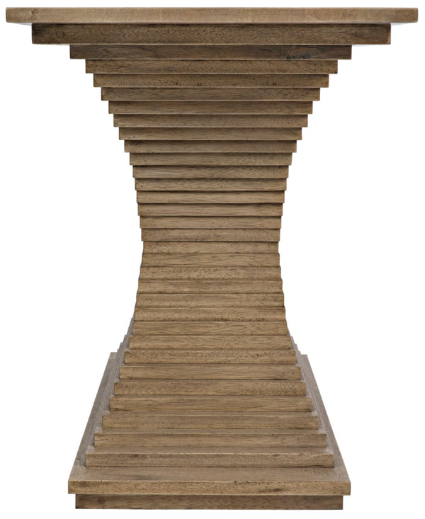 Noir Cambio Console Table - Artisan-Crafted Walnut Design with Elegant Curves for Modern & Classic Spaces Bleached Walnut GCON294BW