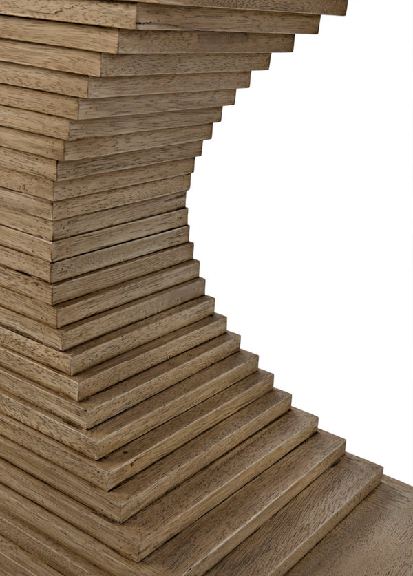 Noir Cambio Console Table - Artisan-Crafted Walnut Design with Elegant Curves for Modern & Classic Spaces Bleached Walnut GCON294BW