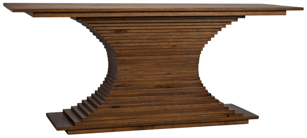 Noir Cambio Console Table - Artisan-Crafted Walnut Design with Elegant Curves for Modern & Classic Spaces Dark Walnut GCON294DW