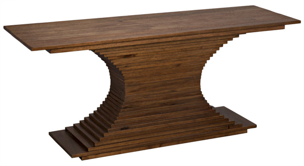 Noir Cambio Console Table - Artisan-Crafted Walnut Design with Elegant Curves for Modern & Classic Spaces Dark Walnut GCON294DW
