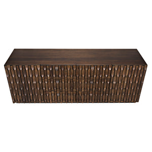 Alameda Solid Walnut Sideboard with Hand Carved Doors and Drawers for Dining Room Storage