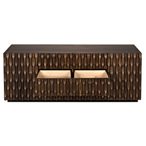 Alameda Solid Walnut Sideboard with Hand Carved Doors and Drawers for Dining Room Storage