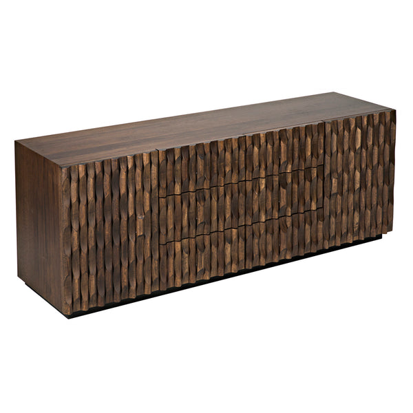 Alameda Solid Walnut Sideboard with Hand Carved Doors and Drawers for Dining Room Storage