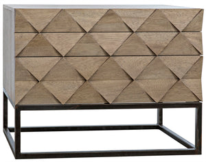 Noir Draco Sideboard - Artisanal Washed Walnut Design with Iron Stand for Modern Living & Dining Spaces GCON301WAW