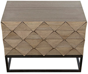 Noir Draco Sideboard - Artisanal Washed Walnut Design with Iron Stand for Modern Living & Dining Spaces GCON301WAW