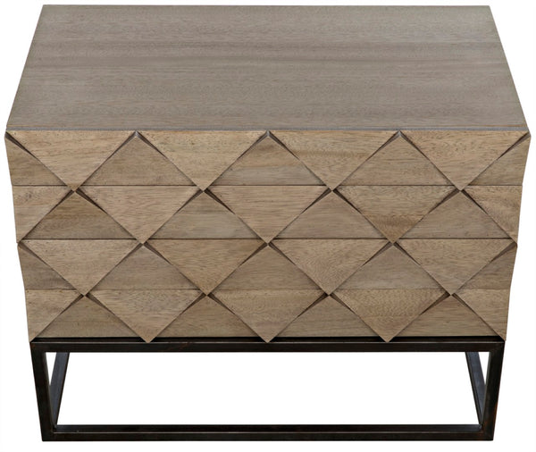 Noir Draco Sideboard - Artisanal Washed Walnut Design with Iron Stand for Modern Living & Dining Spaces GCON301WAW
