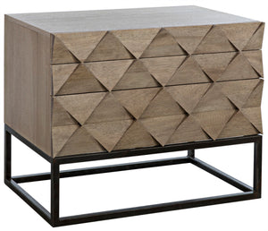 Noir Draco Sideboard - Artisanal Washed Walnut Design with Iron Stand for Modern Living & Dining Spaces GCON301WAW