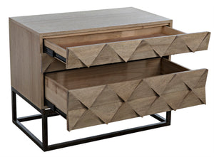 Noir Draco Sideboard - Artisanal Washed Walnut Design with Iron Stand for Modern Living & Dining Spaces GCON301WAW