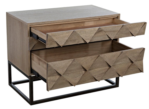 Noir Draco Sideboard - Artisanal Washed Walnut Design with Iron Stand for Modern Living & Dining Spaces GCON301WAW