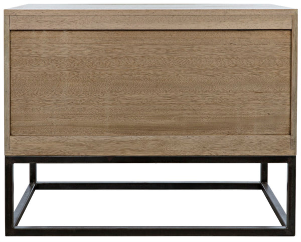 Noir Draco Sideboard - Artisanal Washed Walnut Design with Iron Stand for Modern Living & Dining Spaces GCON301WAW
