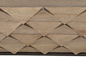 Noir Draco Sideboard - Artisanal Washed Walnut Design with Iron Stand for Modern Living & Dining Spaces GCON301WAW