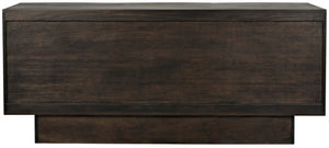 Noir Drake Sideboard: Elegant Modern Design with Hand-Carved Details and Nine Spacious Drawers for Storage Ebony Walnut GCON306EB