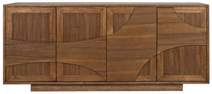 Noir Collage Dark Walnut Sideboard - Handcrafted Storage with Carved Doors for Modern Living Spaces GCON310DW