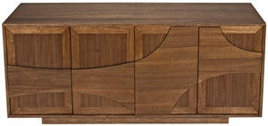 Noir Collage Dark Walnut Sideboard - Handcrafted Storage with Carved Doors for Modern Living Spaces GCON310DW