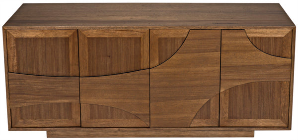 Noir Collage Dark Walnut Sideboard - Handcrafted Storage with Carved Doors for Modern Living Spaces GCON310DW