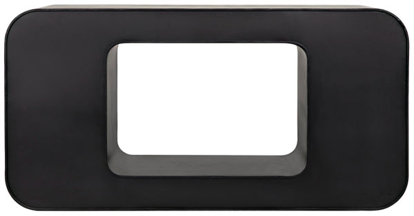 Noir Shylock Console Table - Matte Black Iron, Artisan Crafted Minimalist Design for Modern Interiors GCON320MTB