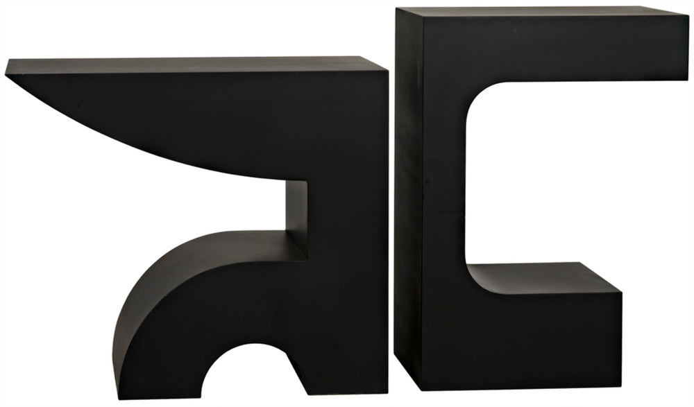 Noir Shiba Console Table - Artisan-Crafted Black Iron for Versatile, Minimalist Home Décor and Style GCON322MTB