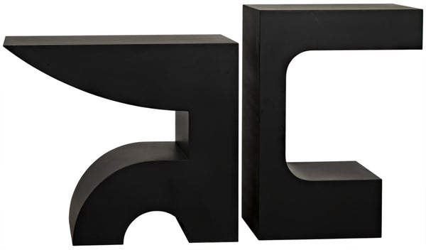 Noir Shiba Console Table - Artisan-Crafted Black Iron for Versatile, Minimalist Home Décor and Style GCON322MTB