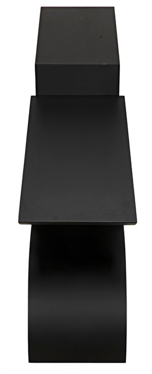 Noir Shiba Console Table - Artisan-Crafted Black Iron for Versatile, Minimalist Home Décor and Style GCON322MTB